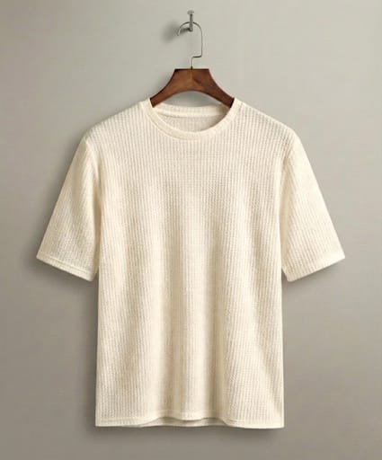 3 Camisetas Waffle Texturizadas